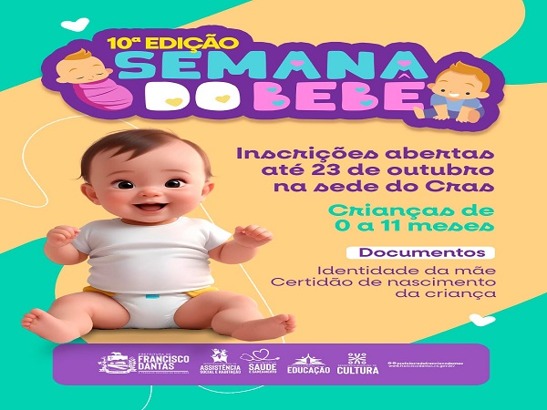 Vem aí a 10ª Semana do Bebê em Francisco Dantas!